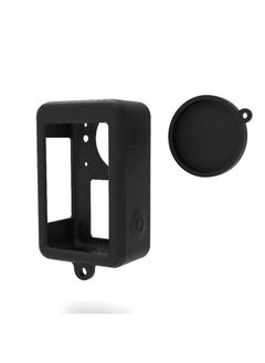 اشتري Protective Silicone Cover for DJI Osmo Action 3 Camera Case & Lens Protector Cap Guard | Protective Case Sports Camera Accessories - Black في الامارات