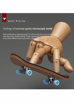 اشتري Finger Skateboard, Alloy Mini Skateboard Deck with Pro Fingerboard Tools and Bearing (Black Wheels) في الامارات