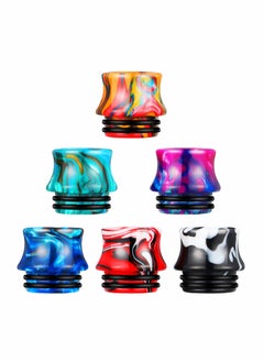 اشتري 6pcs Drip Tip, 810 Resin Replacement Standard Wide Bore Drip Tip Cover Connector for Ice Maker, Coffee Machine Favors في الامارات