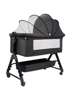 اشتري Portable Bassinet For Baby With Wheels,Adjustable Height,Included Mattress في الامارات