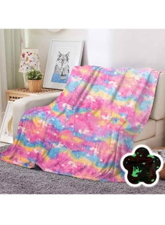 Buy Premium Glow in The Dark Unicorn Blanket Soft Pink Unicorn Blanket  Cool Unicorn Gift for Teen Girls  Girls Blanket  Unicorn Toys(60x50 inches) in UAE