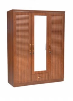 Buy 3 Door Wooden Wardrobe Cabinet Cupboard Engineered Wood Perfect Modern Stylish Heavy Duty Color Oak in UAE