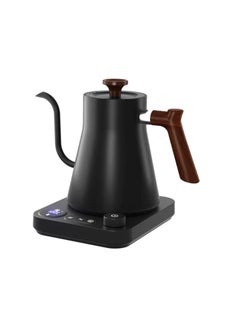 اشتري Liying Wooden handle Gooseneck Electric Pour Over Kettle with Temperature Control, Tea & Pour Over Coffee Kettle, Stainless Steel, Auto Shutoff Boil-Dry Protection, 0.9L, Matte Black في الامارات