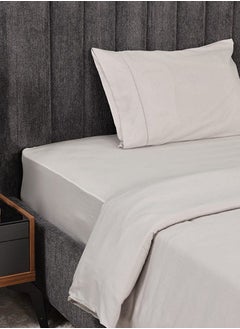 اشتري Plain Single Duvet Cover Set, Grey – 300 TC, 135x200 cm في الامارات