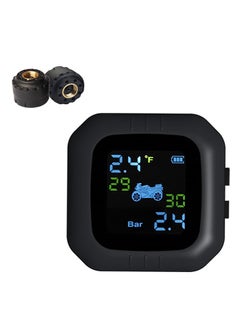 Buy Waterproof Cordless TPMS Motorcycle Tire Pressure Monitoring System 2 External Sensor Moto Tools in Saudi Arabia