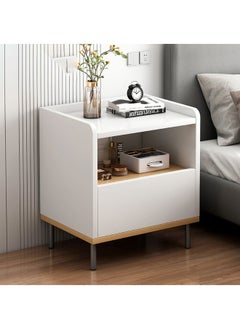 Buy Modern Bedside Table Luxury Nightstands Multifunction Nightstand For Bedroom in UAE