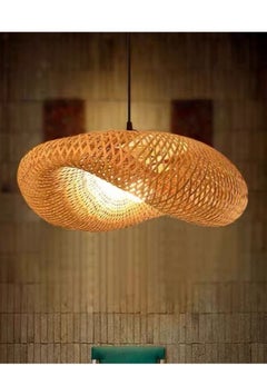 Buy Bamboo rustic chandelier for kitchen and living room, natural light chandeliers for modern decoration in Saudi Arabia