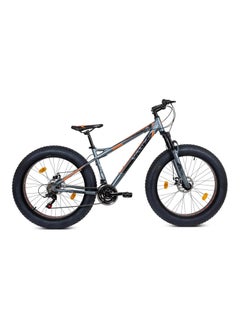 Buy Vaux Joggers Fat Bike Cycle for Men with 21 Speed Gear & Aluminum Alloy Frame - Big Tyre Cycle for Boys 15 Years with 26x4.0inch Tyres - Lockout Front Suspension Fork & Double Disc Brakes - Grey in UAE