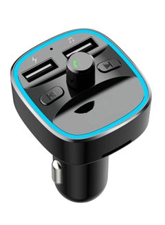 Buy Car MP3 Player Bluetooth FM Transmitter Fast Car Charger Radio Adapter Car Kit with Dual USB Charging MP3 Player Support SD TF Card & Support USB in UAE