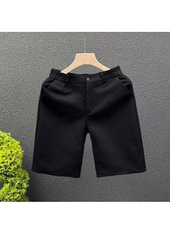 اشتري High-Quality Washed Cotton Mens White Summer Shorts Black [Washed Cotton]] في الامارات