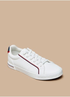 Buy Solid Lace-Up Casual Sneakers in UAE