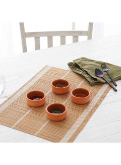 Buy Viapot Camlica 4-Piece Chip & Dip Dia8X3.5cm - Natural in UAE