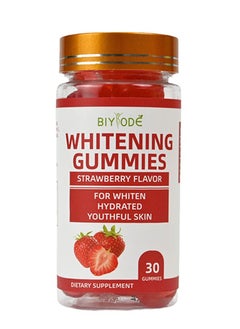 Buy Whitening Gummies 30 Gummies, for Whiten Hydrated Youthful Skin, Achieve Glowing Skin, Makes Whitening Complexion, Moisturises Skin, Removes Acne Marksand Dark Spots, Strawberry Flavor in Saudi Arabia