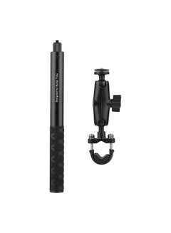 Buy Motorcycle Bike Invisible Selfie Stick Handlebar Mount Bracket 28cm-115cm Adjustable Length with 1/4 Inch Screw Flexible Handlebar Mount Clamp for Insta360 ONE X/ ONE/ EVO Camera in UAE