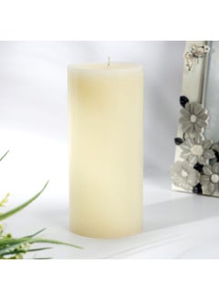 اشتري Hue Vanilla Cupcake Pillar Candle, Ivory - 6.8x15 cm في الامارات