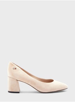 Buy Suede Mid Heel Block Platform Pumps in Saudi Arabia