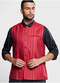 Buy Striped Nehru Jacket in UAE