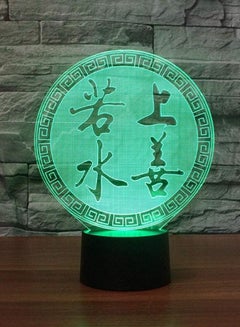 Buy Chinese Style 3D Illusion Light Chinese Character 7/16 Colors LED Multicolor Night Light Party Light Sleeping Light Home Decoration Holiday Gift Water is Best in UAE