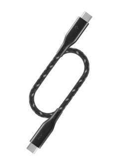 اشتري USB Type C Remson Rapid-Link Nylon Braided Cable Fast Charge & Data Sync 0.3 Meters Black في الامارات