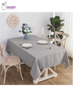 اشتري Tablecloth, Waterproof And Oil-Proof End Table Dustproof Cover, Simple Style Solid Color Picnic Blanket, Grey في السعودية