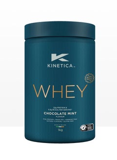 اشتري Kinetica Whey Protein Powder, Chocolate Mint, 1Kg, 22G Protein Per Serving, 33 Servings. Whey Protein From Irish Grass-Fed Cows, Excellent Mixability And Taste في الامارات