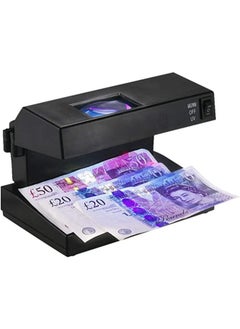 Buy Portable Desktop Counterfeit Bill Detector Cash Currency Banknotes Notes Checker Machine Support Ultraviolet UV and Watermark Detection with Magnifier Forged Money Tester in UAE