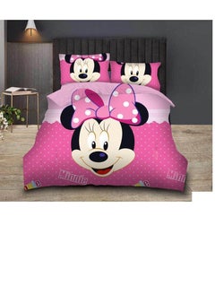 اشتري 3D Comforters Queen Size Cartoon characters bedding set with fixed duvet insert, fitted bedsheet and pillowcase, 4-Pieces set QU16 في الامارات