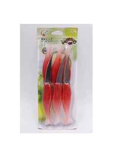 Buy Stainless Steel Knives with Plastic Handle Multicolor Set of 6 in Egypt