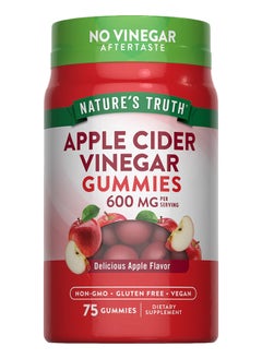 اشتري Apple Cider Vinegar 600 Mg, 75 Vegan Gummies في السعودية