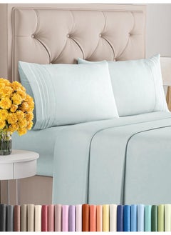 Buy Flat Sheet Set Of 1 Piece XL 240 x 250 cm -Mint Green in Egypt