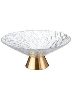 Buy A glass serving dish with a base for nuts, fruits, and all other servings in Saudi Arabia