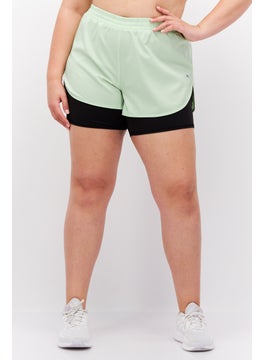 اشتري Women Sportswear Fit 2 in 1 Training Short, Green في الامارات