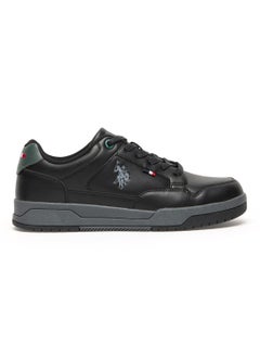 اشتري Men's Black Low-Top Casual Sneakers - Lace-Up Design with Comfort Cushioned Sole for Everyday Style في الامارات