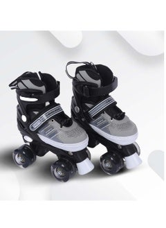 اشتري EL1029 Adjustable Roller Skates Medium Size 34 EUR (UK 1.5) - 38 EUR (UK 5) for 6 to 12 Years | Strong Chassis and 70 mm PU Four Flashing Wheels | ABEC 7 Bearings في الامارات