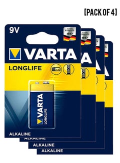 Buy Varta Long Life 9VBlock Batteries Value Pack of 4 in UAE