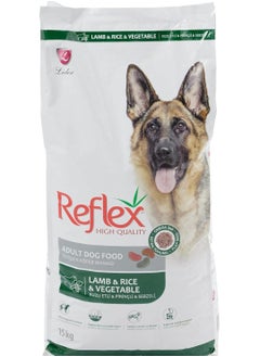 اشتري reflex adult dog food lamb rice 15kg في الامارات