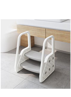 Buy Toddler Step Stool for Bathroom Sink,Adjustable 2 Step Stool for Kids,Kitchen Counter Standing Tower, Children Step Up Learning Helper with Safety Handles and Non-Slip Pads in UAE