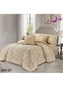 Buy Luxurious single comforter set with medium summer filling, consisting of 4 pieces /Single size160+210cm in Saudi Arabia