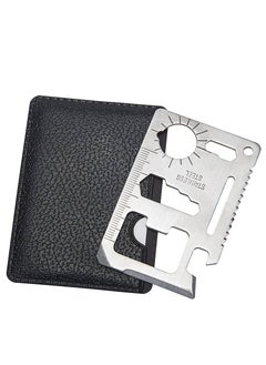 Buy Outdoor Camping Stainless Credit Card Folding Knife 11-in-1 Multi Functional Emergency Survival Pocket Tool in Egypt