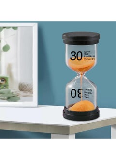 Buy Hourglass Timer, 30 Minutes Sand Glass Timer Clock for Kitchen Home Office Classroom Decoration 10cm Height (Orange, 30min) in UAE