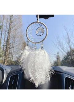 Buy Cars Rear View Mirror Small Feather Dream Catcher Wall Hanging Car Deco Accessories in Saudi Arabia