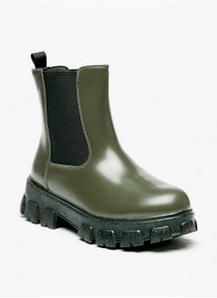 اشتري Solid Slip On Chelsea Boots With Pull Tab By Shoexpress في الامارات