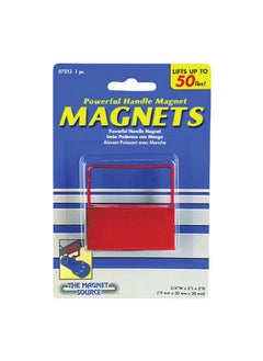 Buy Compact and Portable Powerful Handle Magnet for Medium Weight Objects Red 2 x 2 x 0.75 Inch 07213 in Saudi Arabia