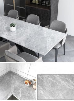 Buy Desktop Stickers Self Adhesive Marble Wallpaper Kitchen Cabinets Desktop Stickers Home Decor Film in Saudi Arabia