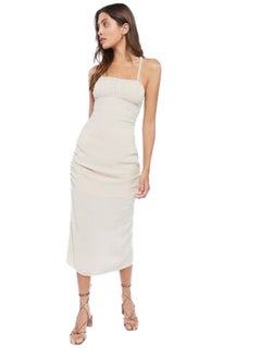 Buy Ruched Lace-Back Midi Dress in Egypt