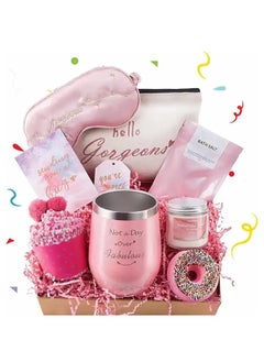 Buy 11 Pieces Scented Candles And Bath Bombs Set, Pink-Style 2 in UAE