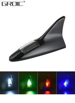 اشتري Shark Fin Antenna,Solar Power Shark Fin 8 LED Warning Light Shark Fin Antenna Cover for Car Decoration & Enhance The Signal في الامارات