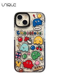 Buy Compatible iPhone 15 Case, Retro Aesthetic Collage Vintage Chic Vibe Hippie Indie Groovy Stickers Graphic for Girls Women Soft Silica Gel Slim Shockproof Protective Case in Saudi Arabia