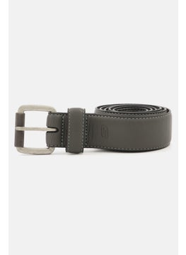 اشتري Men Roller Buckle Leather Belts, Grey في السعودية