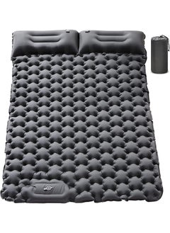 Buy Double Sleeping Pad for Camping,Upgraded Inflatable Ultra-Thick Self Inflating Camping Pad 2 Person with Pillow Built-in Foot Pump Camping Sleeping Mat for Backpacking,Hiking in Saudi Arabia